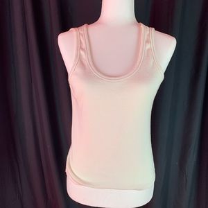 New York & Company white ribbed tank size L